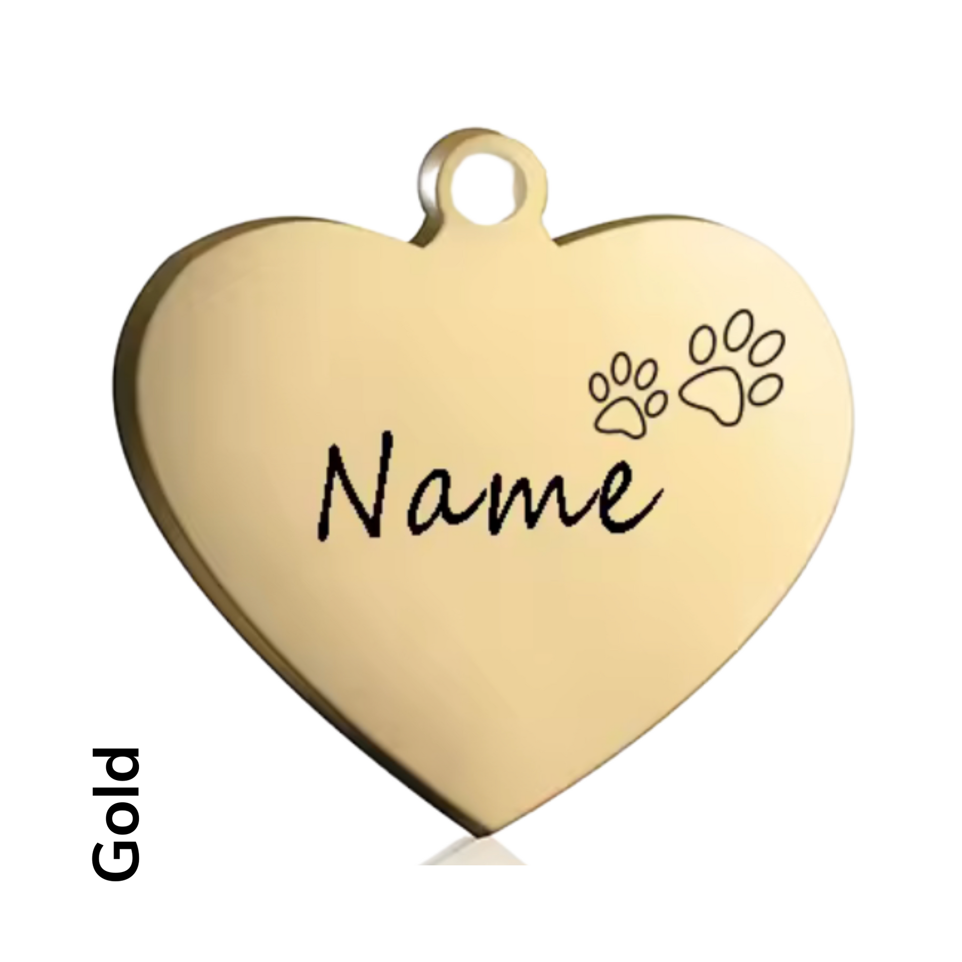 Personalisierte Haustiermarke – Herzform mit Gravur