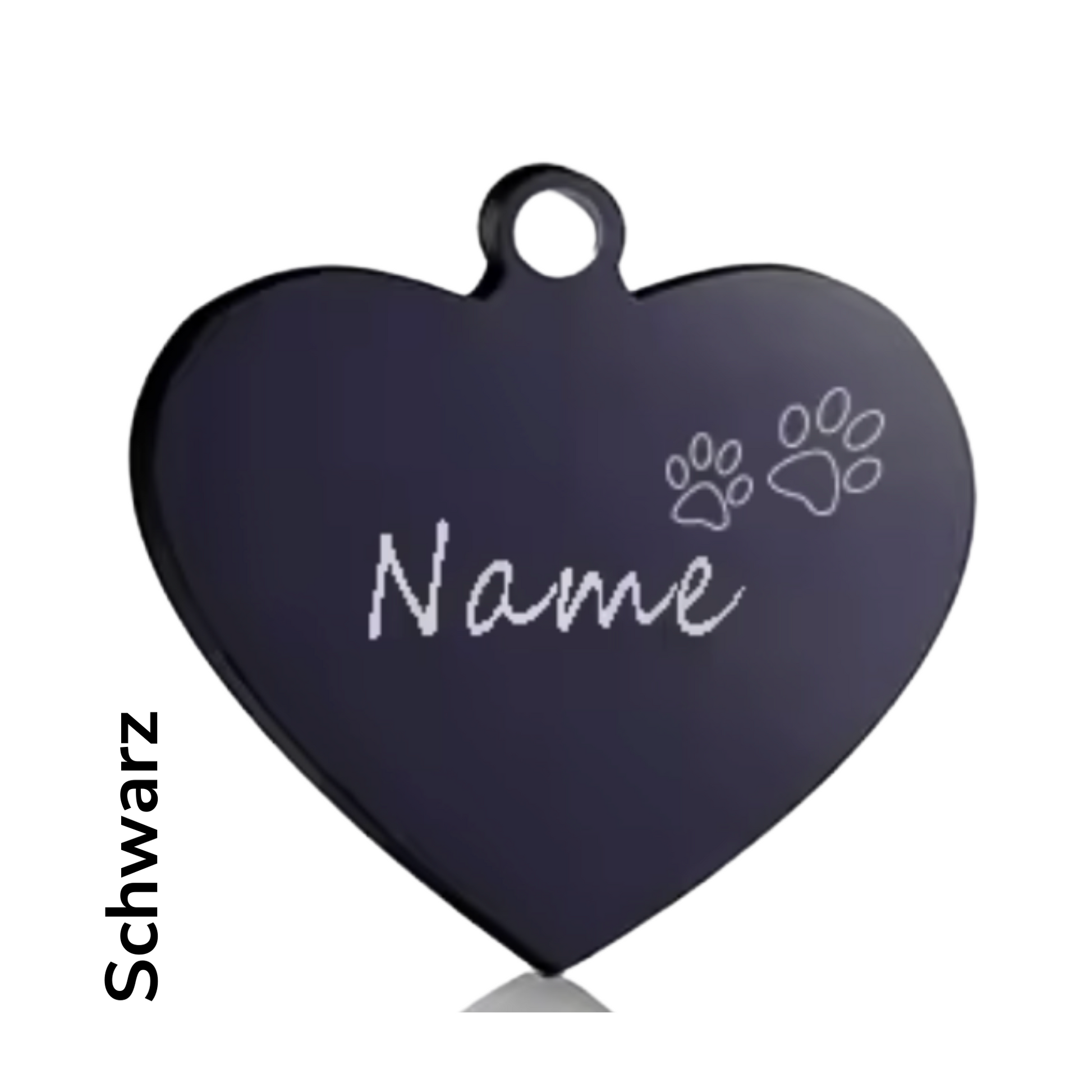 Personalisierte Haustiermarke – Herzform mit Gravur