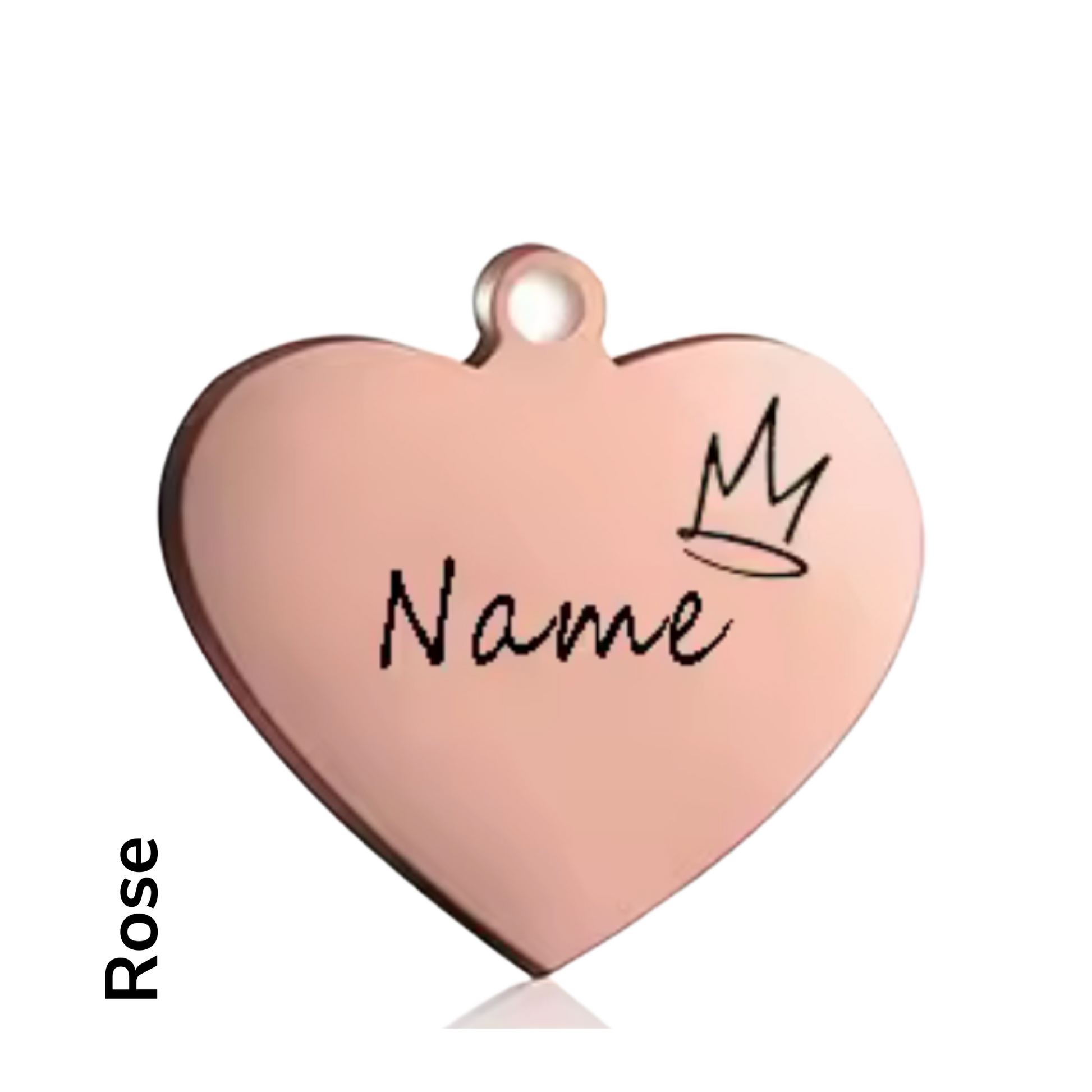 Personalisierte Haustiermarke – Herzform mit Gravur
