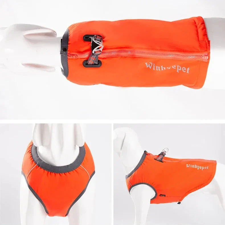 2 in 1 Hundeweste und Geschirr, Hund trägt wasserdichte TrueLove Allwetterjacke mit integriertem Geschirr und 3M Reflektoren – perfekte Hundebekleidung für schlechtes Wetter