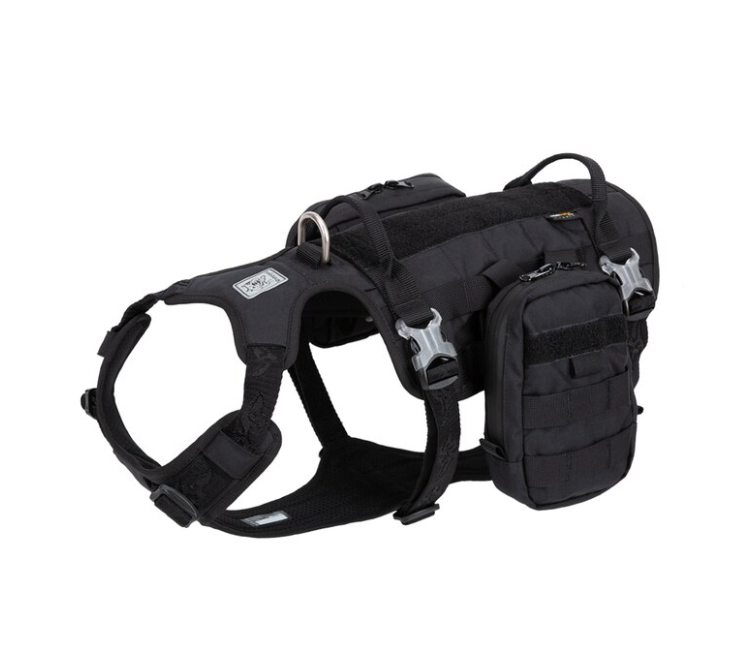 2 in 1 Military Hundegeschirr mit abnehmbaren Taschen Cordura