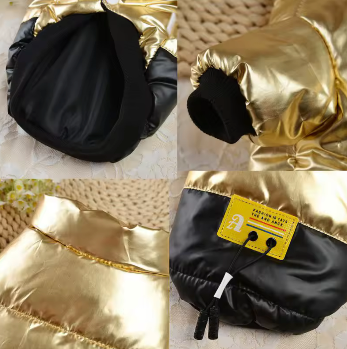 Hundewinterjacke Gold True Love for Dogs