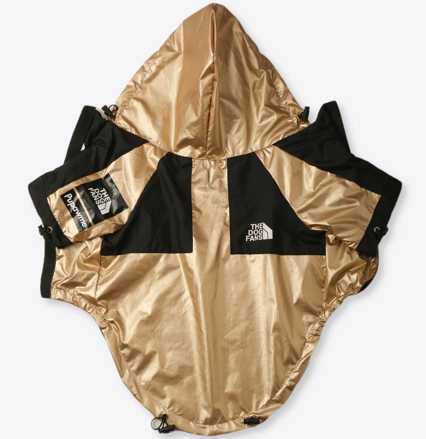 Wasserdichte Hundejacke mit Kapuze "Gold"