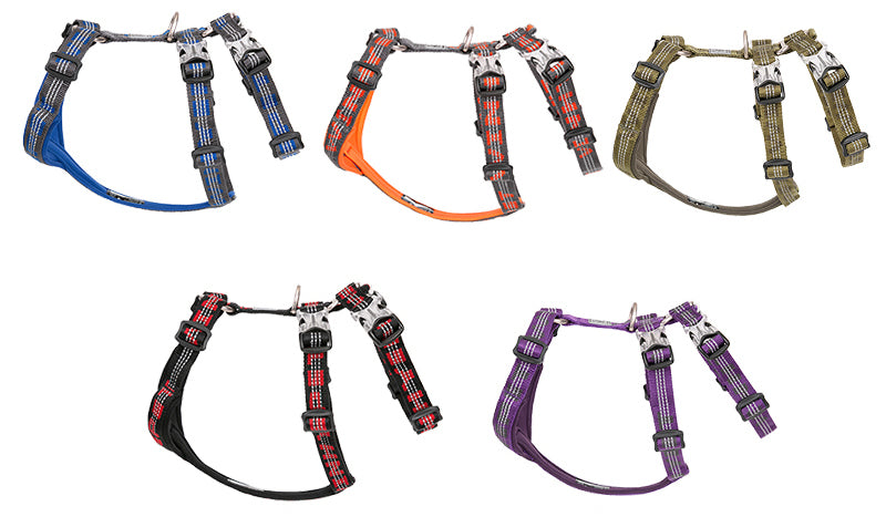 WINHYEPET Neopren gepolstertes und reflektierendes Doppel-H-Hundegesch