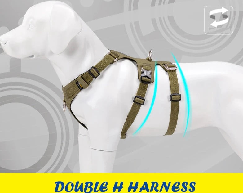 Ultraleichtes Doppel-H-Hundegeschirr Cordura