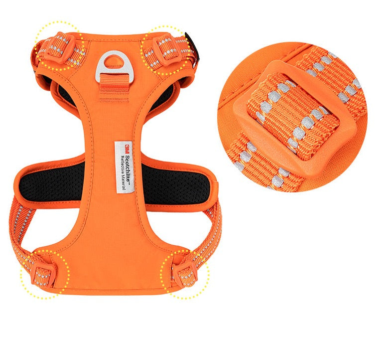 True love Reflektierendes Hundegeschirr Nylon reflektieren des Hunde geschirr einstellbar komfortable Steuerung Step-In brillante truelove tlh5654, Hundegeschirr mit 3M Reflexion - Sonderedition