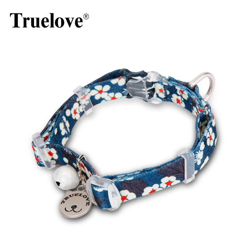 Katzenhalsband Flower Spring "SAXONY BLUE" Limited Edition