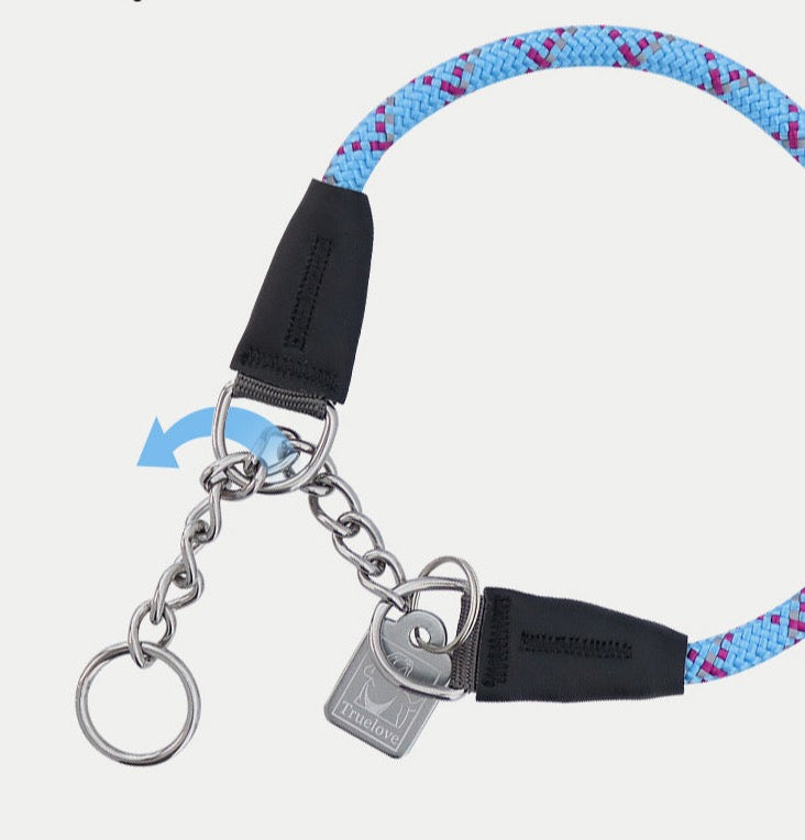 Reflektierendes Hundehalsband mit Kettenzugstop V3.0