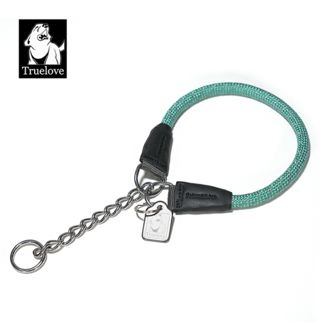 Reflektierendes Hundehalsband mit Kettenzugstop V3.0