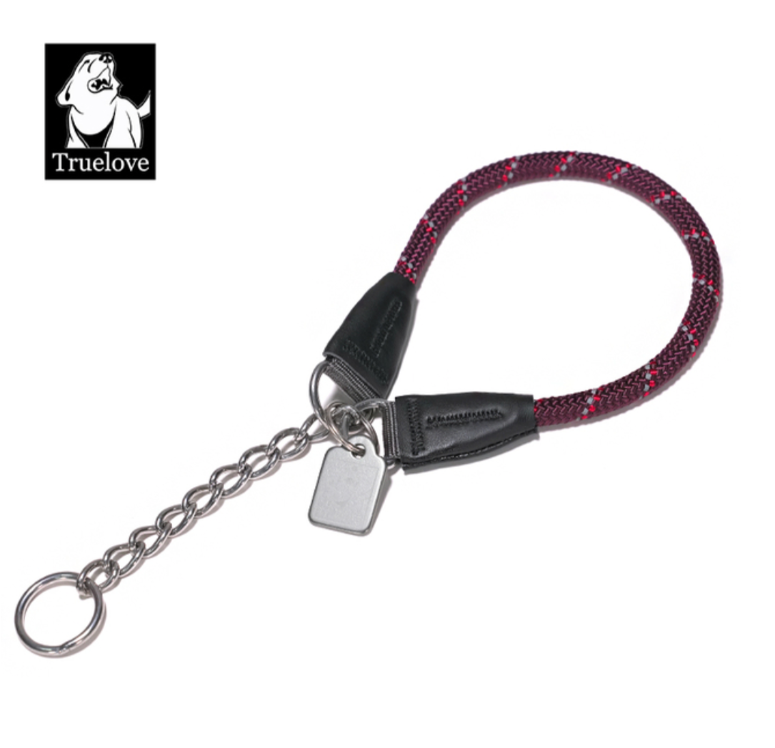 Reflektierendes Hundehalsband mit Kettenzugstop V3.0