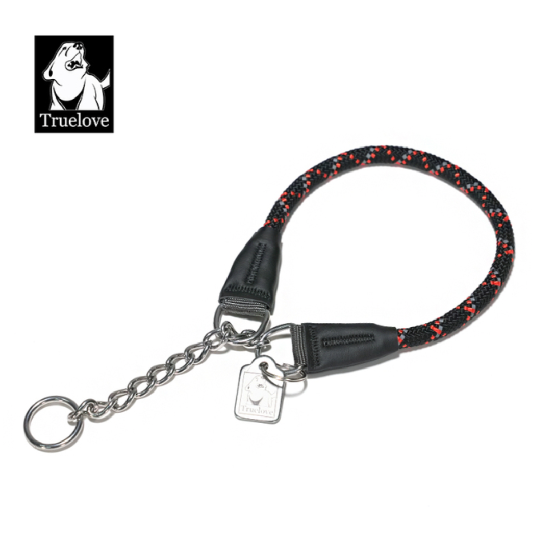 Reflektierendes Hundehalsband mit Kettenzugstop V3.0