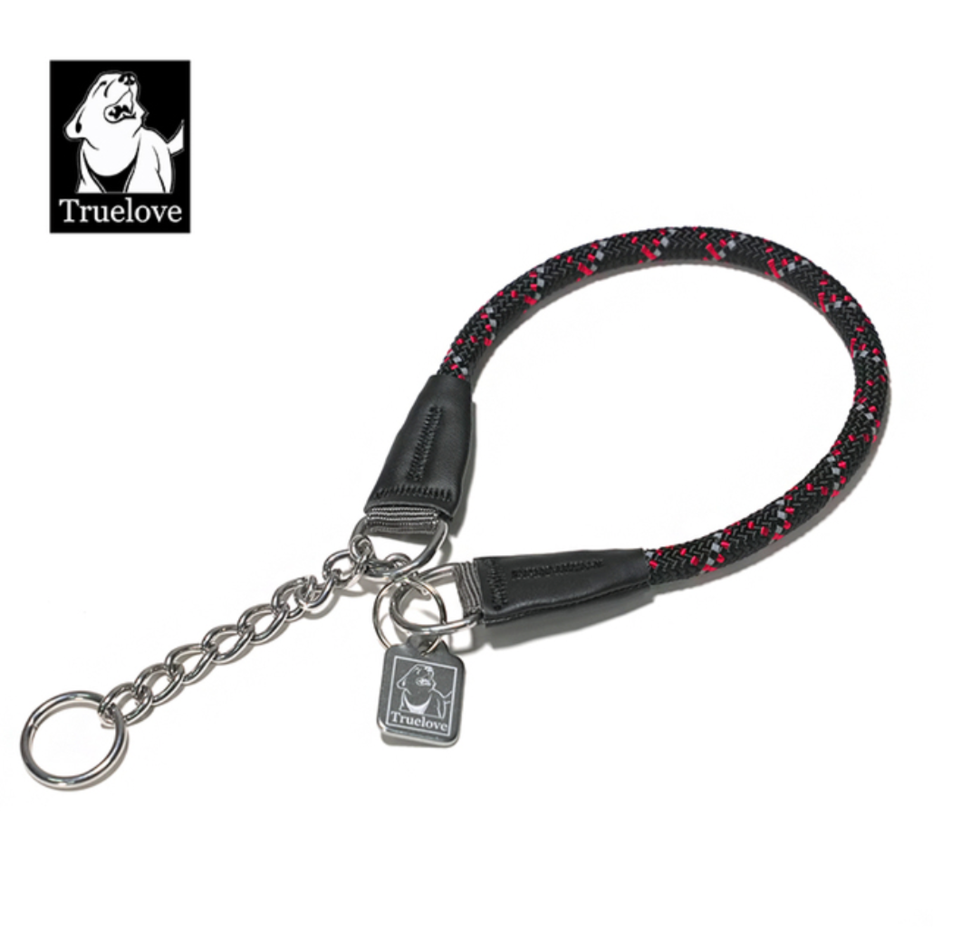 Reflektierendes Hundehalsband mit Kettenzugstop V3.0