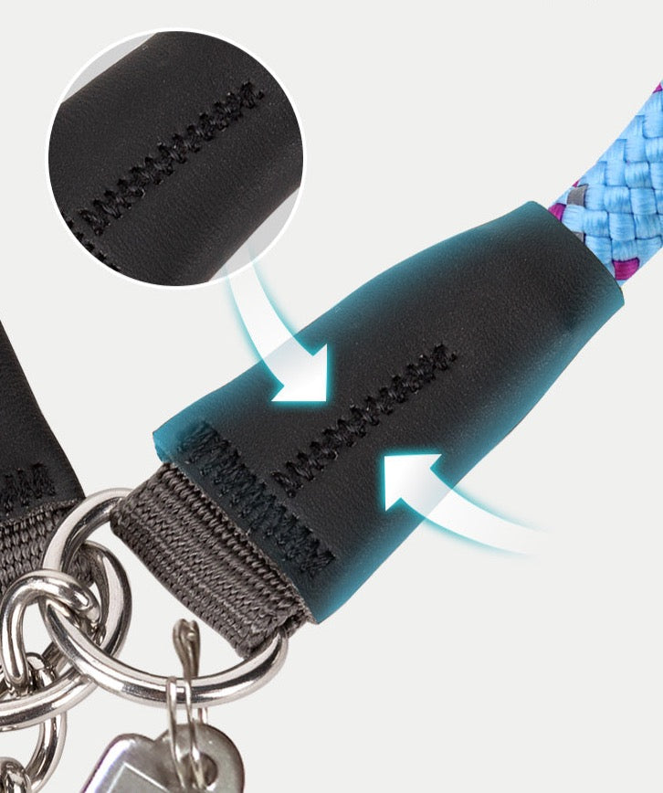 Reflektierendes Hundehalsband mit Kettenzugstop V3.0