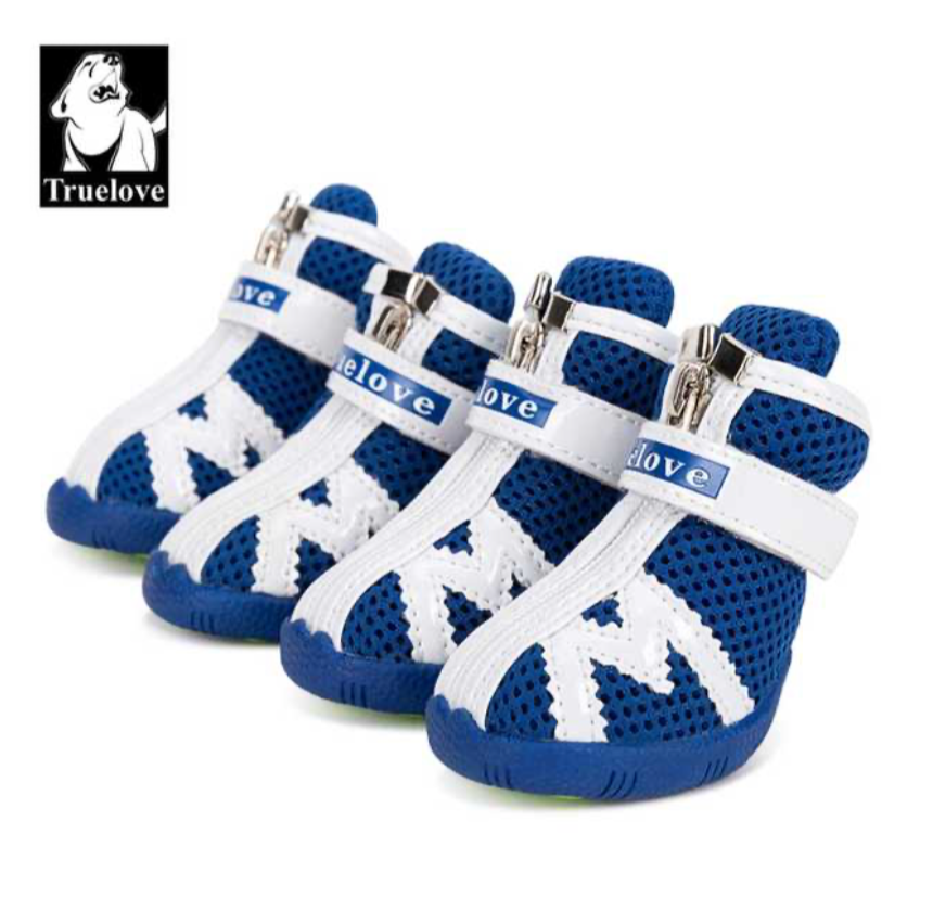 Truelove Mesh Stoff Hundeschuhe Haustier Hundes tiefel wasserdicht reflektierende robuste rutsch feste Sohle rutsch fest im Freien für kleine Hunde s5911