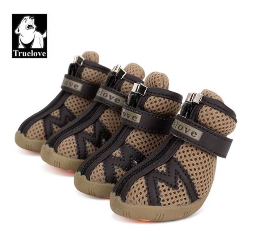 Truelove Mesh Stoff Hundeschuhe Haustier Hundes tiefel wasserdicht reflektierende robuste rutsch feste Sohle rutsch fest im Freien für kleine Hunde s5911