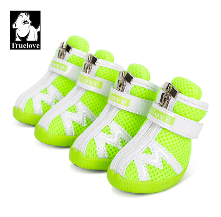 Truelove Mesh Stoff Hundeschuhe Haustier Hundes tiefel wasserdicht reflektierende robuste rutsch feste Sohle rutsch fest im Freien für kleine Hunde s5911