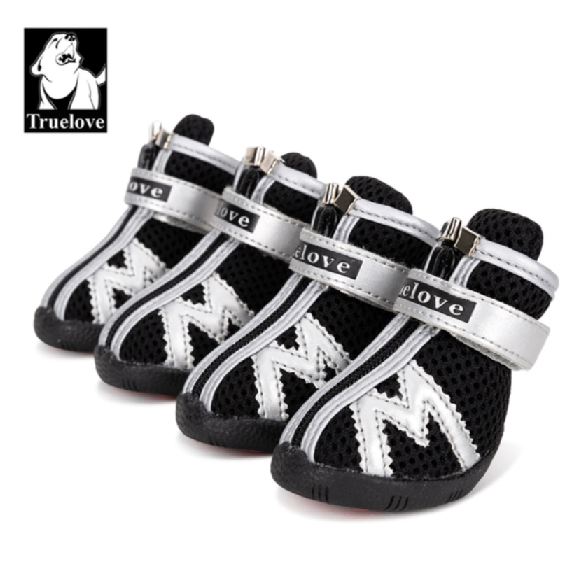 Truelove Mesh Stoff Hundeschuhe Haustier Hundes tiefel wasserdicht reflektierende robuste rutsch feste Sohle rutsch fest im Freien für kleine Hunde s5911