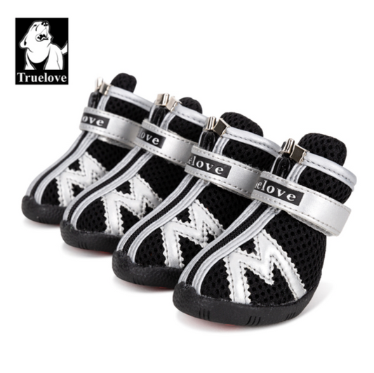 Truelove Mesh Stoff Hundeschuhe Haustier Hundes tiefel wasserdicht reflektierende robuste rutsch feste Sohle rutsch fest im Freien für kleine Hunde s5911