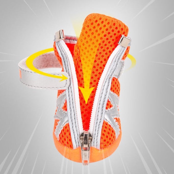 Truelove Mesh Stoff Hundeschuhe Haustier Hundes tiefel wasserdicht reflektierende robuste rutsch feste Sohle rutsch fest im Freien für kleine Hunde s5911