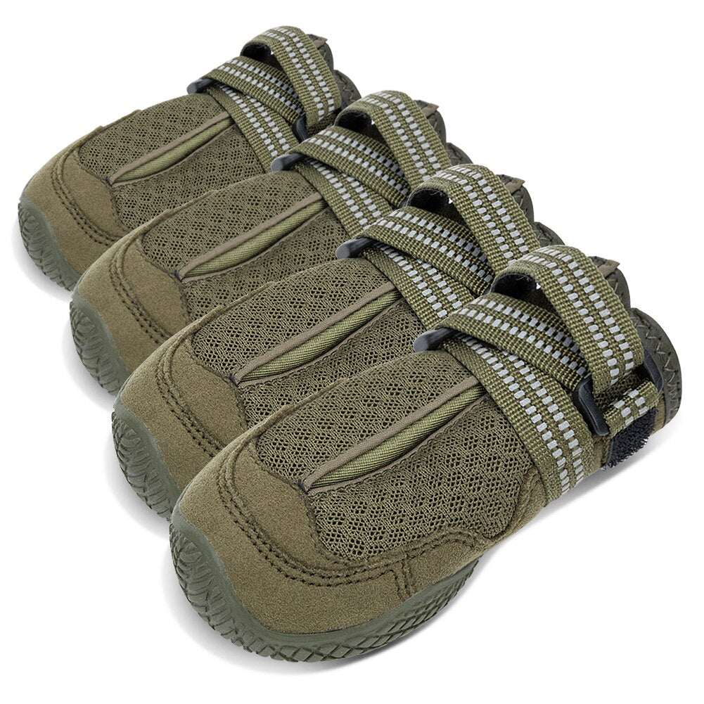 Wasserfeste robuste Hundeschuhe "Armey Green"