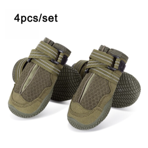 Wasserfeste robuste Hundeschuhe "Armey Green"