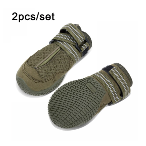 Wasserfeste robuste Hundeschuhe "Armey Green"