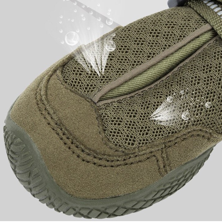 Wasserfeste robuste Hundeschuhe "Armey Green"