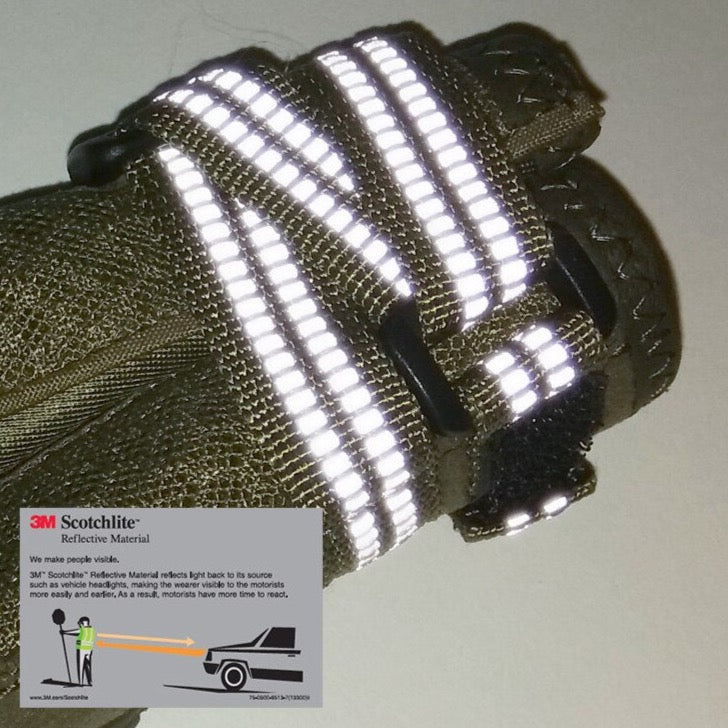Wasserfeste robuste Hundeschuhe "Armey Green"