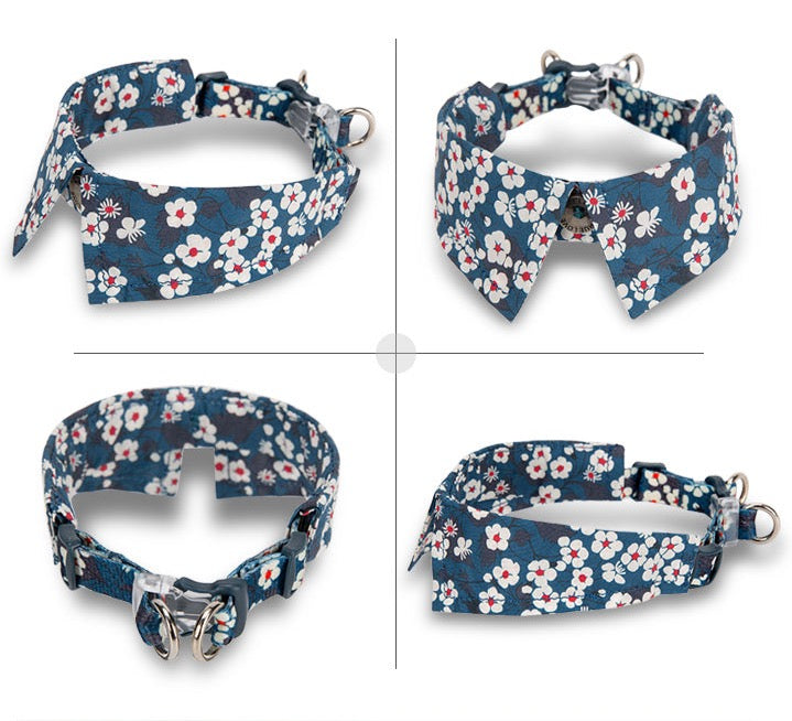 Hundehalsband - Eleganter Kragen - Flower Spring "POPPY RED" Limited E