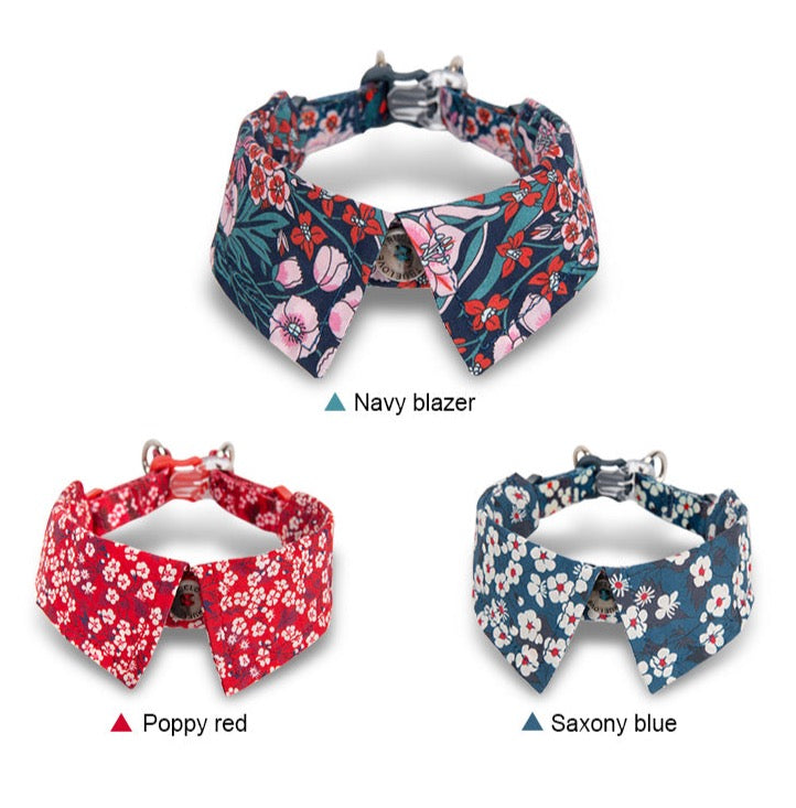Hundehalsband - Eleganter Kragen - Flower Spring "NAVY BLAZER" Limited
