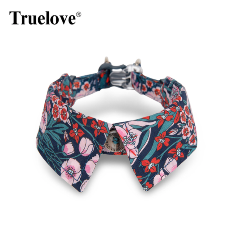 Hundehalsband - Eleganter Kragen - Flower Spring "NAVY BLAZER" Limited