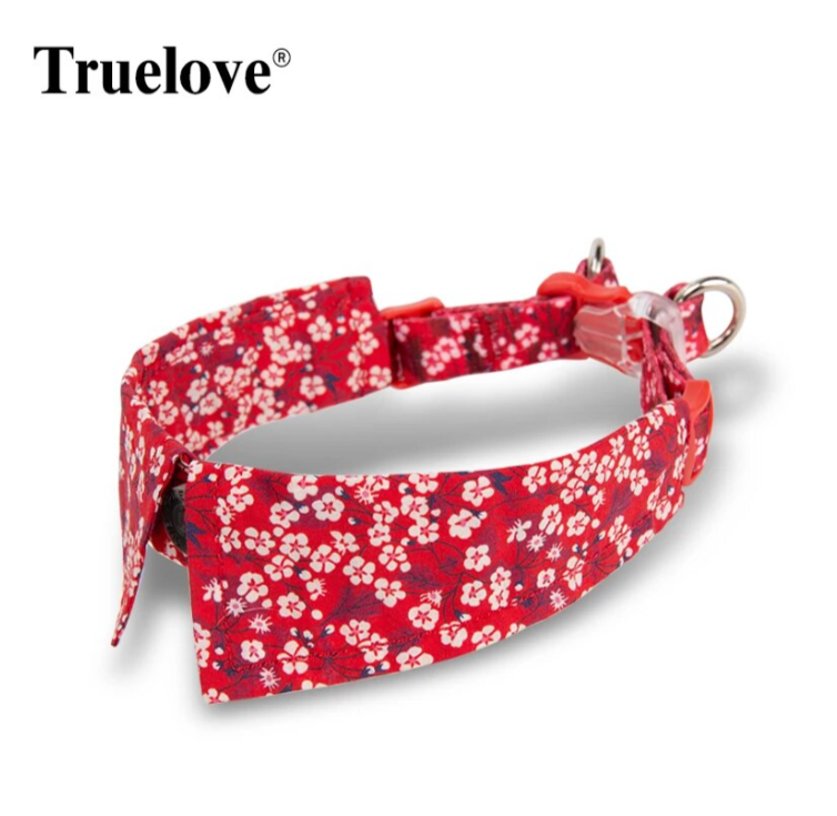 Hundehalsband - Eleganter Kragen - Flower Spring "POPPY RED" Limited E
