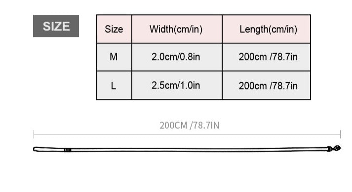 Wasserdichte Hundeleine aus ATBC-PVC - Bequem und langlebig (2 m)