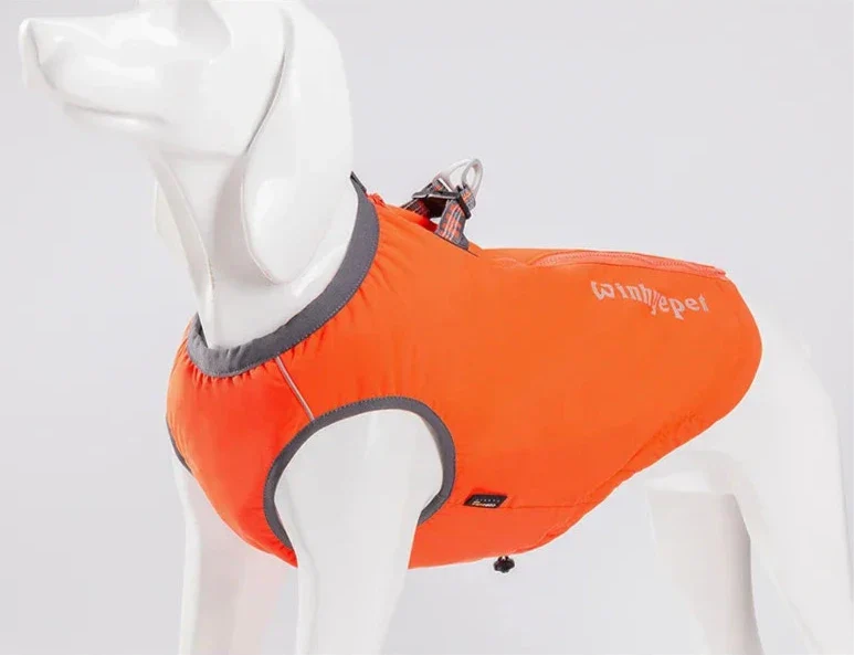 2 in 1 Hundeweste und Geschirr, Hund trägt wasserdichte TrueLove Allwetterjacke mit integriertem Geschirr und 3M Reflektoren – perfekte Hundebekleidung für schlechtes Wetter