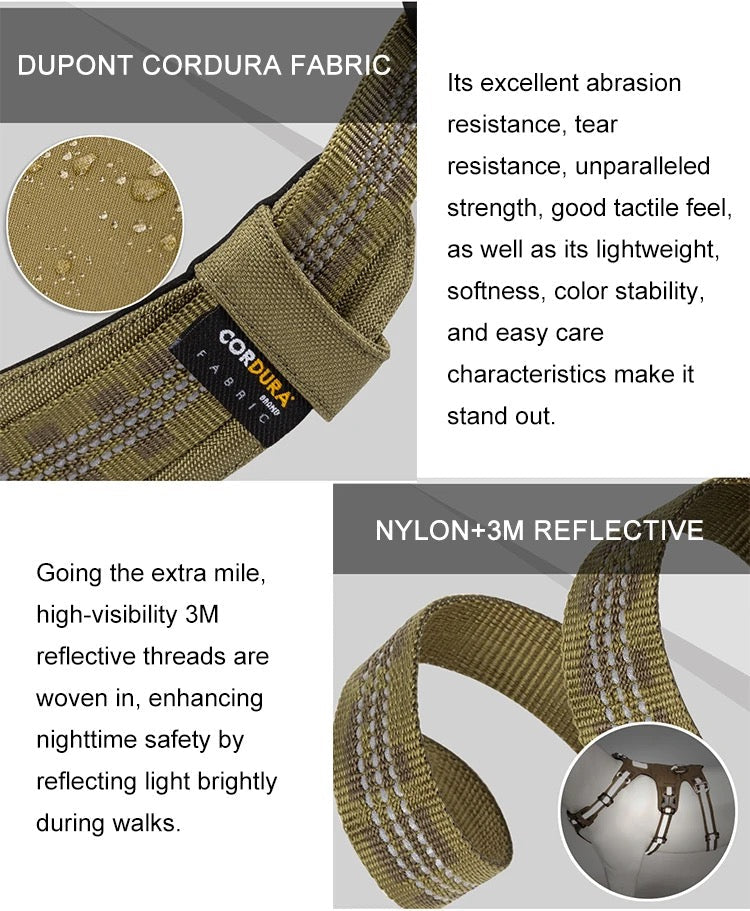 WINHYEPET reflektierendes Cordura® Doppel-H-Hundegeschirr