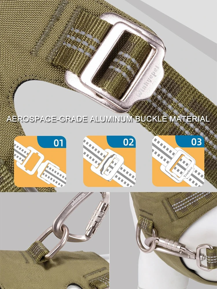 WINHYEPET reflektierendes Cordura® Doppel-H-Hundegeschirr