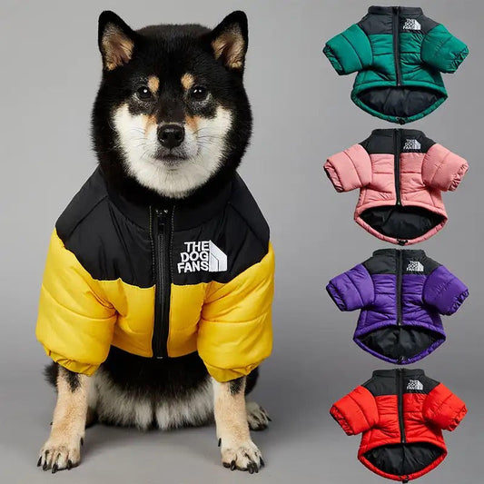 Hundewinterjacke "The Dog Fans" Warmhaltende Wasserdichte Hunde-Daunenjacke