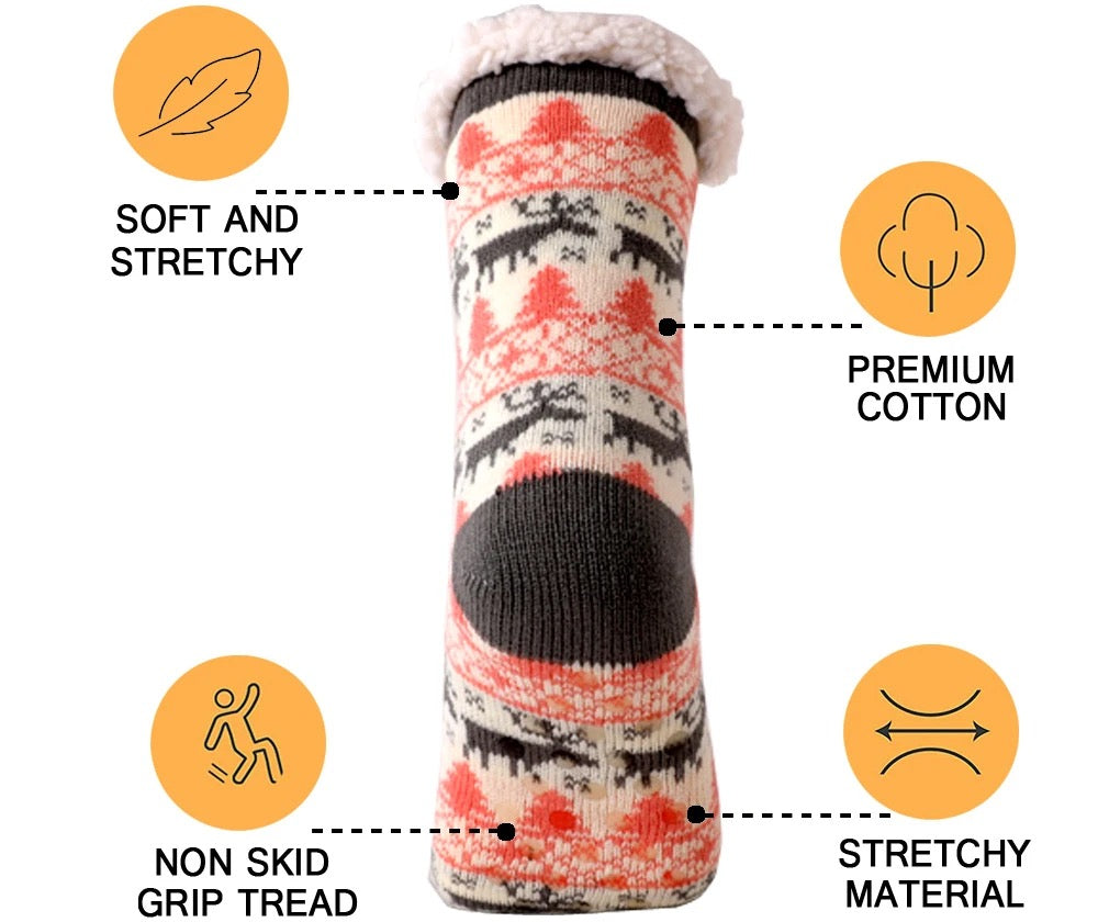 Socken, Kuschlige Weihnachtssocken,Kuschlige Socken christmas Weihnachtssocken, Baumwollsocken, Dicke Fuzzy-Socken winterliches Design