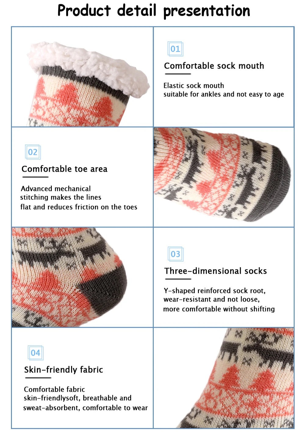 Socken, Kuschlige Weihnachtssocken,Kuschlige Socken christmas Weihnachtssocken, Baumwollsocken, Dicke Fuzzy-Socken winterliches Design