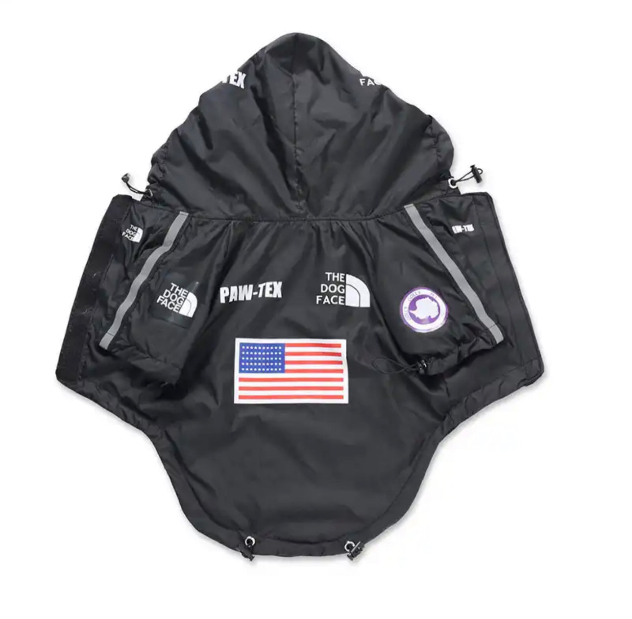 Wasserdichte Hundejacke mit Kapuze „Space Edition“