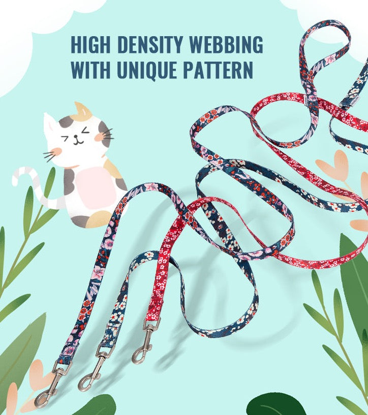 Hundeleine Flower Spring V3 "POPPY RED" Limited Edition