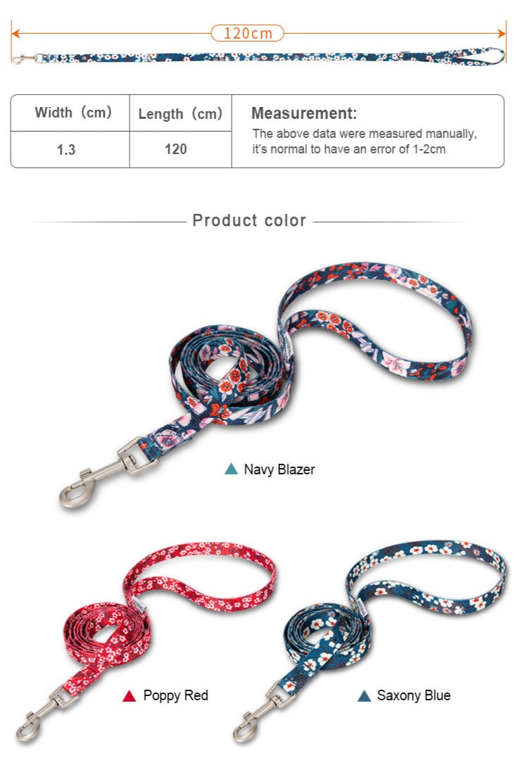 Hundeleine Flower Spring V3 "POPPY RED" Limited Edition