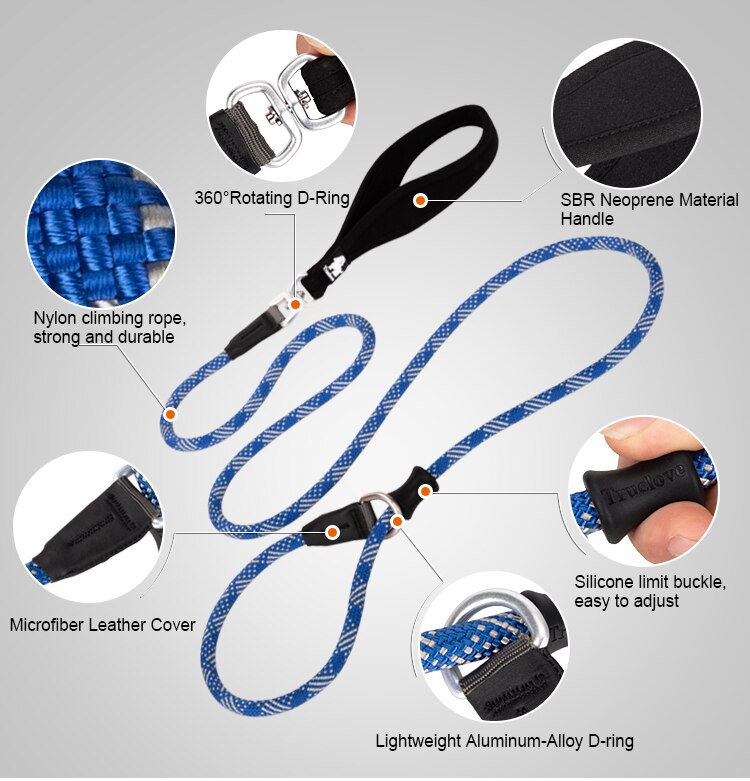 Retrieverleine - 2 in 1 Hundehalsband mit Leine