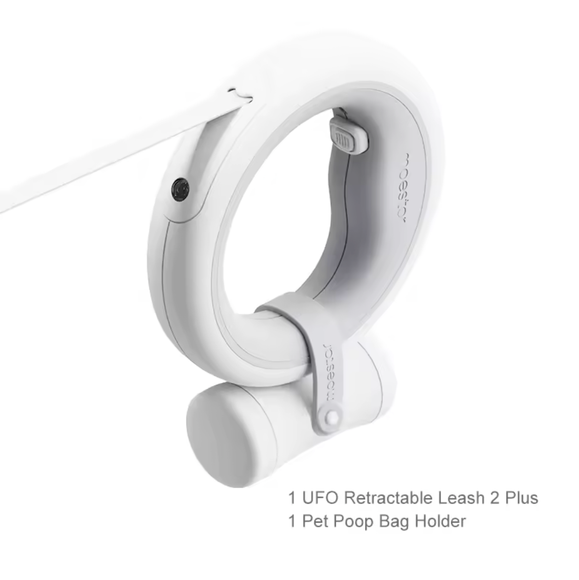 Smarte Rolleine, Smart LED-Rolleine Flexi Roll-Leine mit LED-Licht (3 m) MOESTAR UFO True Love for Dogs 2022 Original MOESTAR UFO einziehbare Haustierleine 2 Plus Hunde-Traktionsseil, flexible Ringform, 3,0 m, mit wiederaufladbarem LED-Licht
