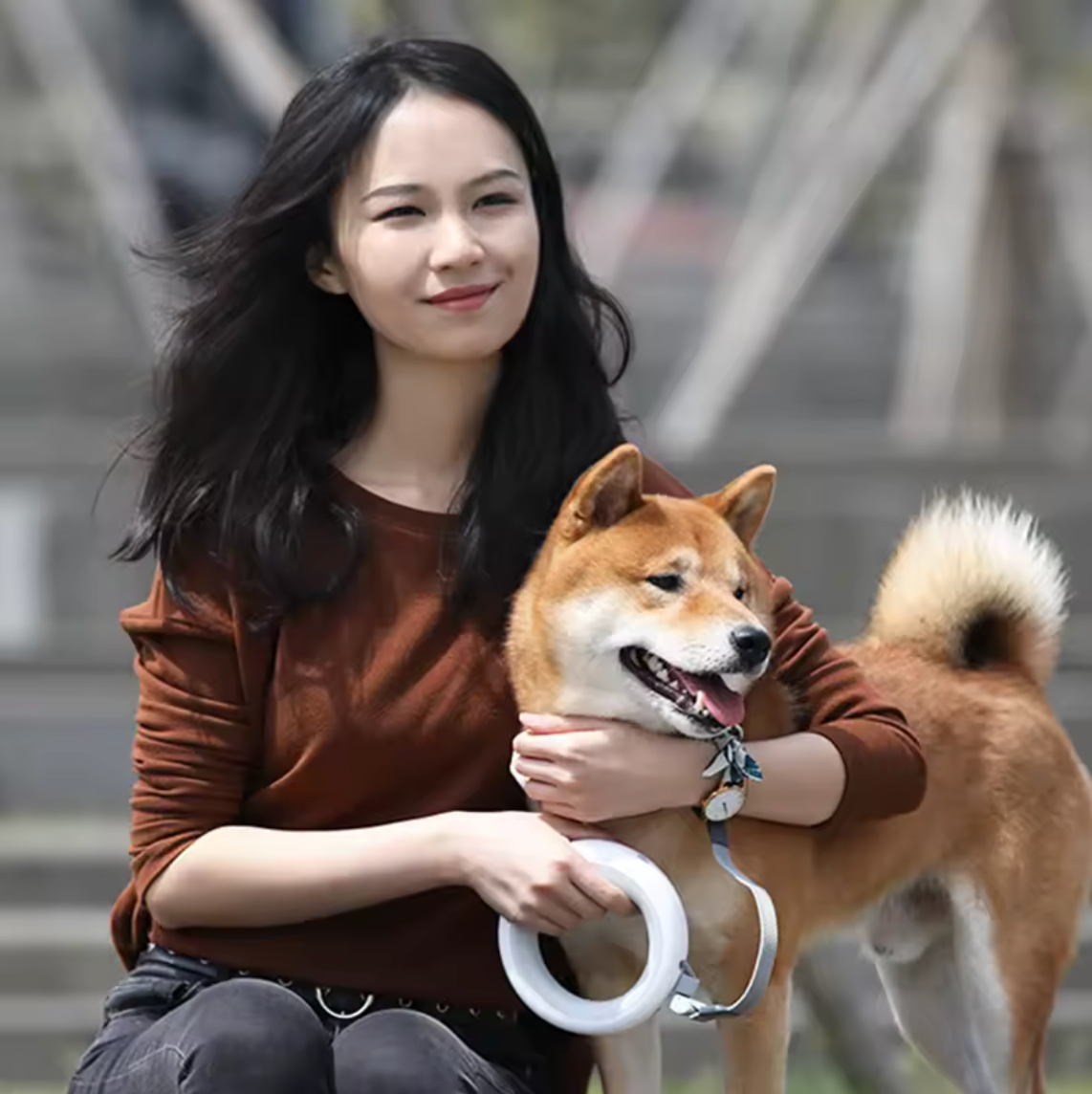 Smarte Rolleine, Smart LED-Rolleine Flexi Roll-Leine mit LED-Licht (3 m) MOESTAR UFO True Love for Dogs 2022 Original MOESTAR UFO einziehbare Haustierleine 2 Plus Hunde-Traktionsseil, flexible Ringform, 3,0 m, mit wiederaufladbarem LED-Licht