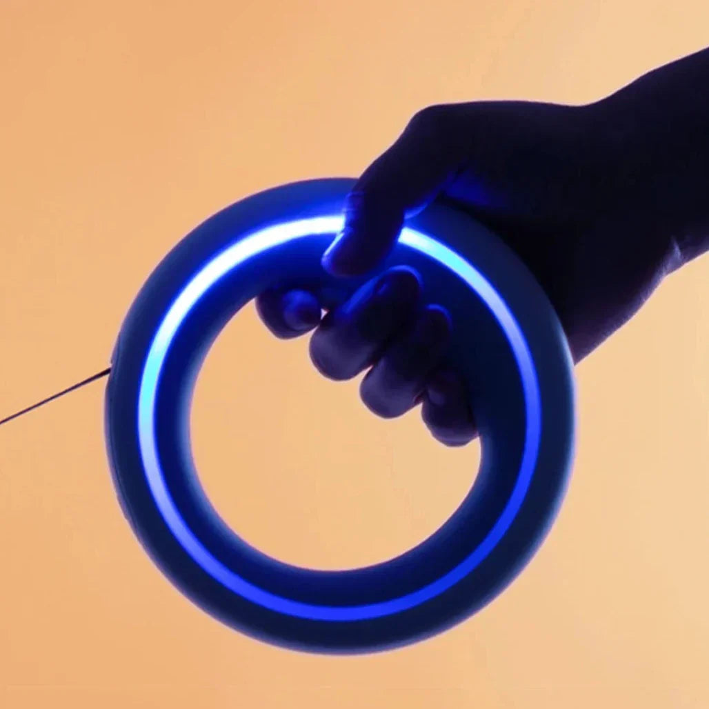 Smarte Rolleine, Smart LED-Rolleine Flexi Roll-Leine mit LED-Licht (3 m) MOESTAR UFO True Love for Dogs 2022 Original MOESTAR UFO einziehbare Haustierleine 2 Plus Hunde-Traktionsseil, flexible Ringform, 3,0 m, mit wiederaufladbarem LED-Licht