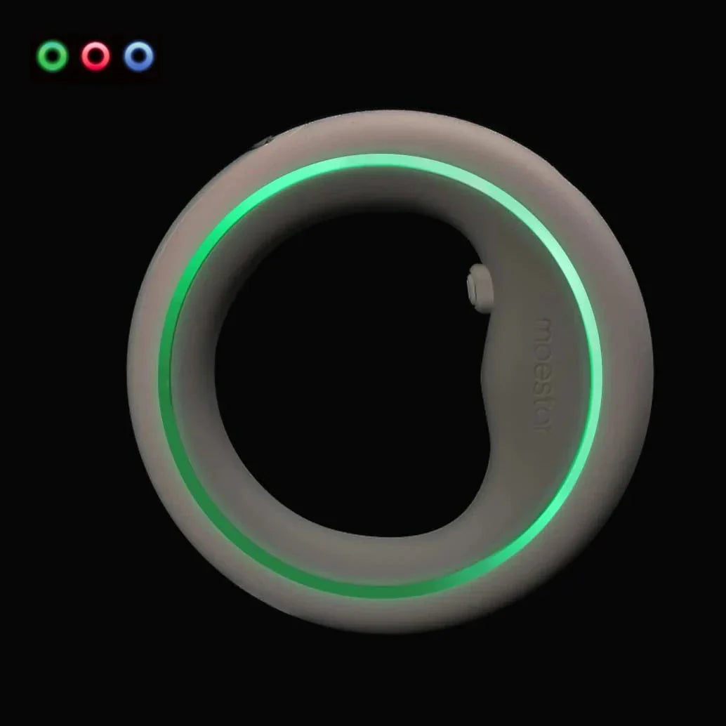 Smarte Rolleine, Smart LED-Rolleine Flexi Roll-Leine mit LED-Licht (3 m) MOESTAR UFO True Love for Dogs 2022 Original MOESTAR UFO einziehbare Haustierleine 2 Plus Hunde-Traktionsseil, flexible Ringform, 3,0 m, mit wiederaufladbarem LED-Licht