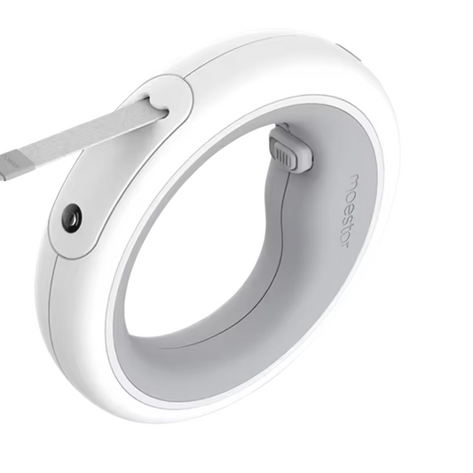 Smarte Rolleine, Smart LED-Rolleine Flexi Roll-Leine mit LED-Licht (3 m) MOESTAR UFO True Love for Dogs 2022 Original MOESTAR UFO einziehbare Haustierleine 2 Plus Hunde-Traktionsseil, flexible Ringform, 3,0 m, mit wiederaufladbarem LED-Licht
