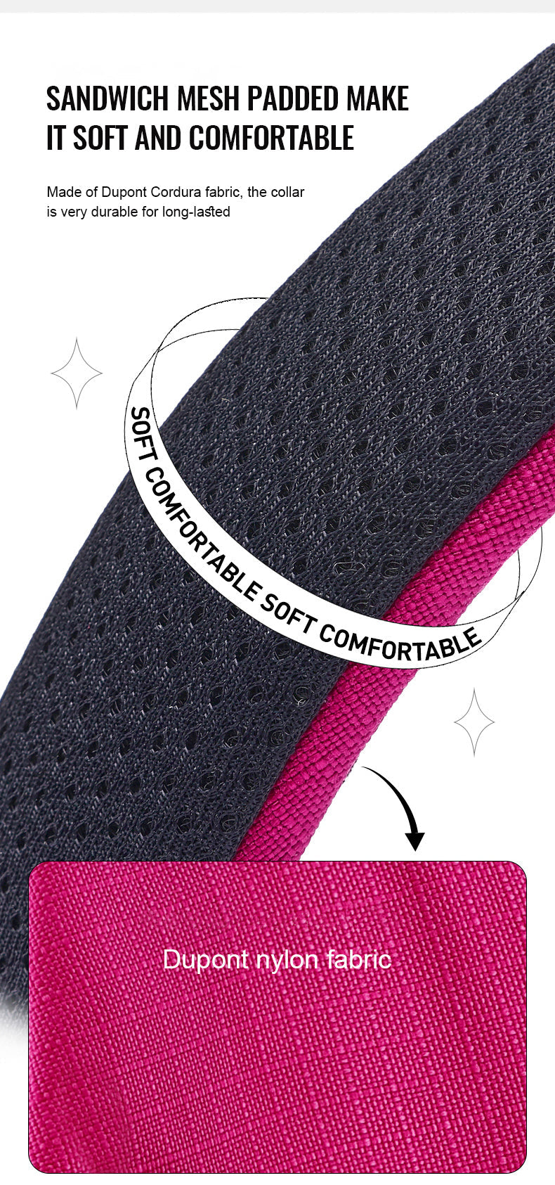 personalisierbares Hundehalsband - Weich, haltbar und individuell anpassbar