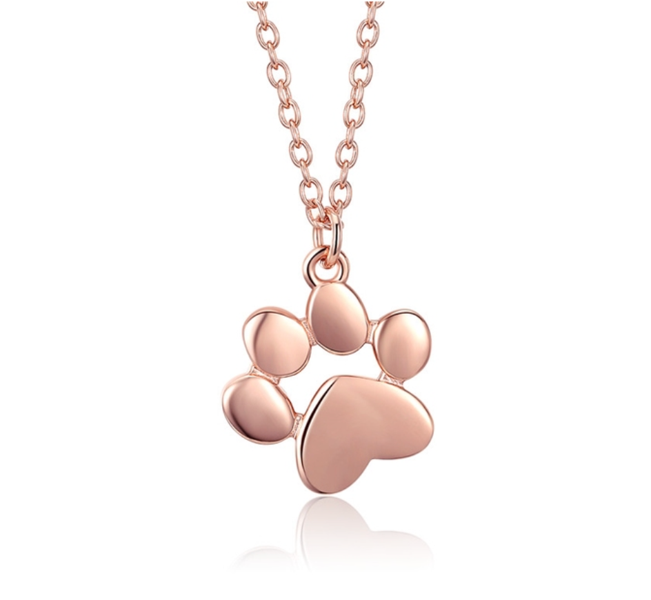 Halskette mit Pfotenanhänger Tier_Halskette Pfotenanhänger_silber Pfotenanhänger_geschenk Opal_Halskette Hundeliebhaber Hund_Halskette Halskette_schneller_versand Halskette Geschenk_Mädchen Geschenk_Frau Feine_Kette_silber Charmes Anhänger